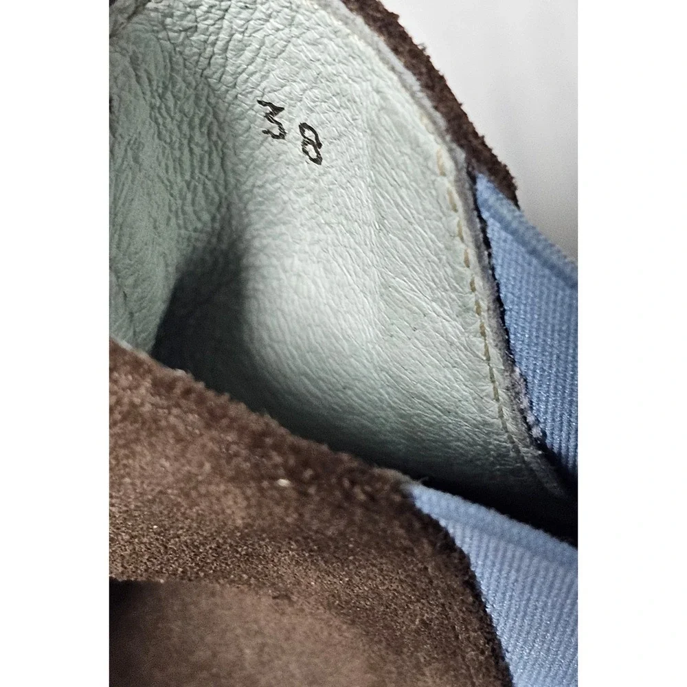 Brown & Blue Suede Brouge Wingtip Chelsea Boots made for Anthropologie by Petrie